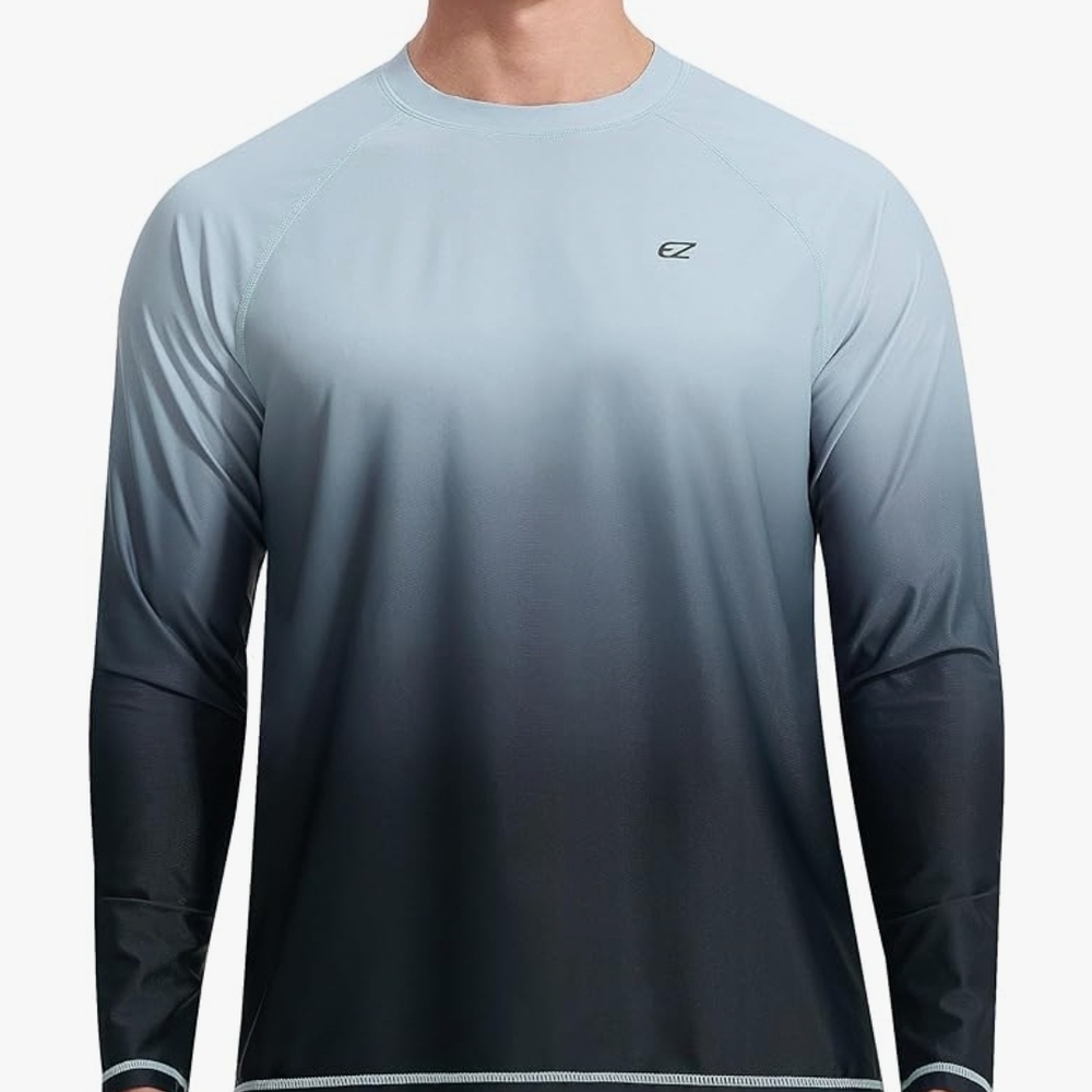 Men's Gradient Swim Shirt with UV Protection NEW
